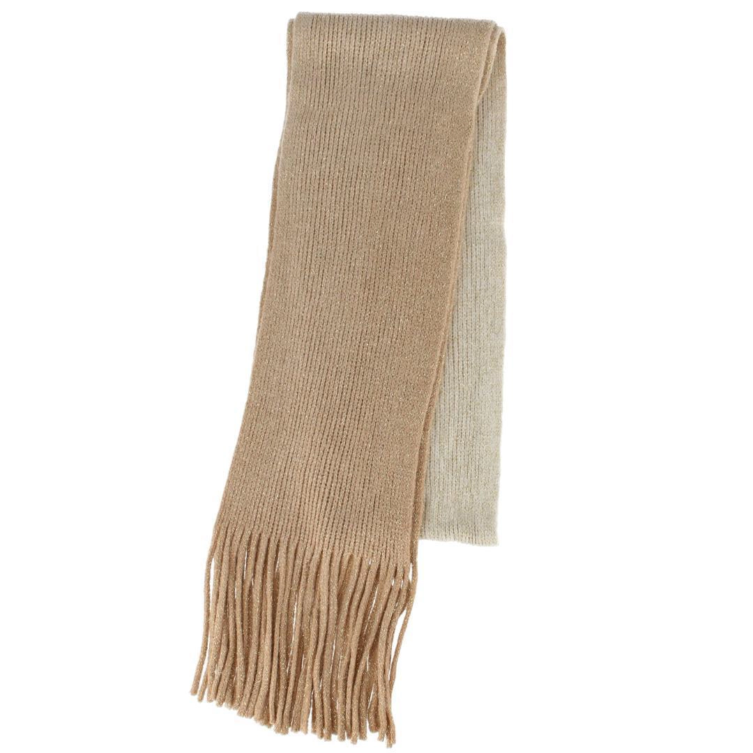 CTM Women's Drop Dye Lurex Winter Scarf