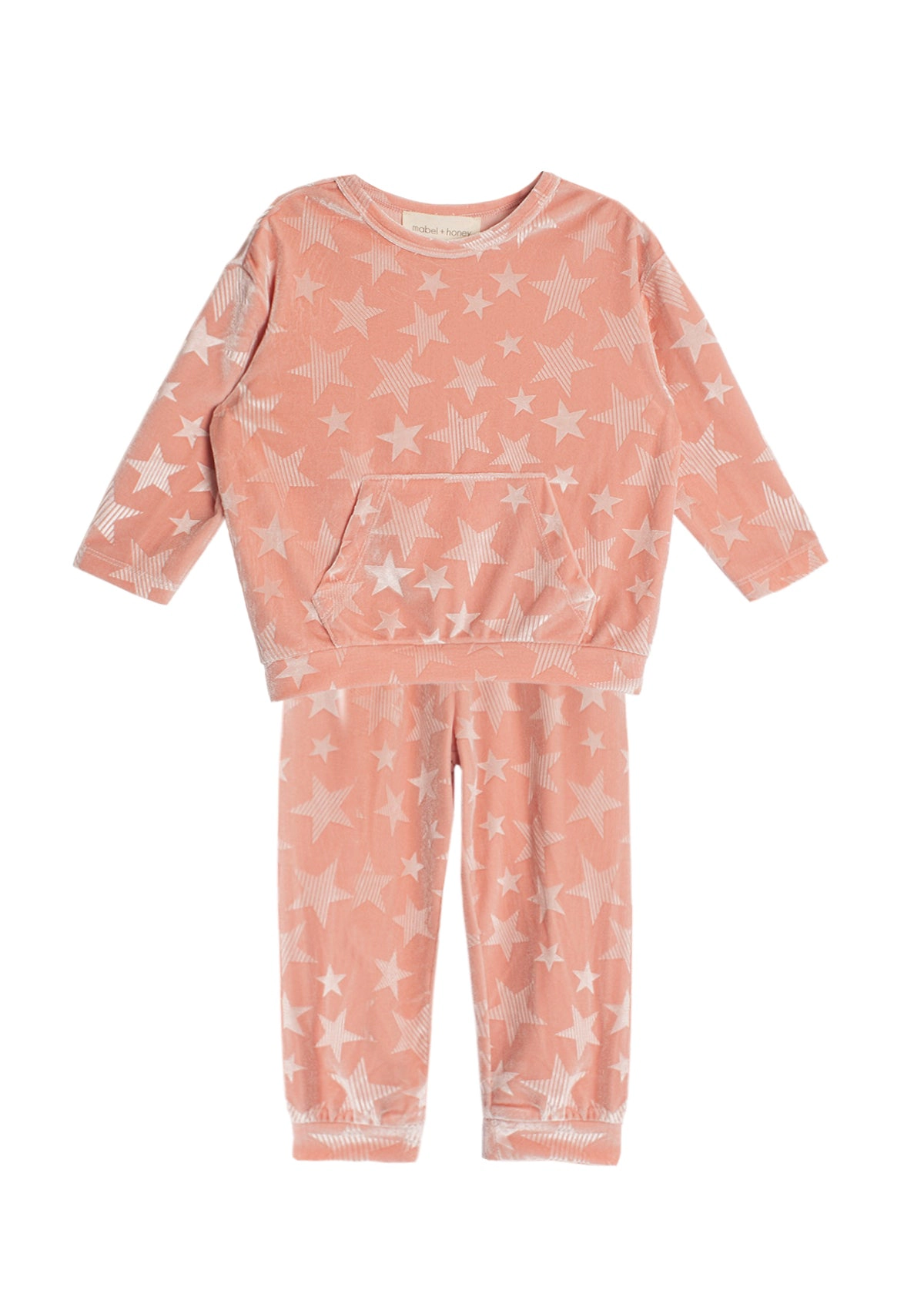 Mabel and Honey Starblush Velvet 2-Piece Set - Pink, Baby Girls