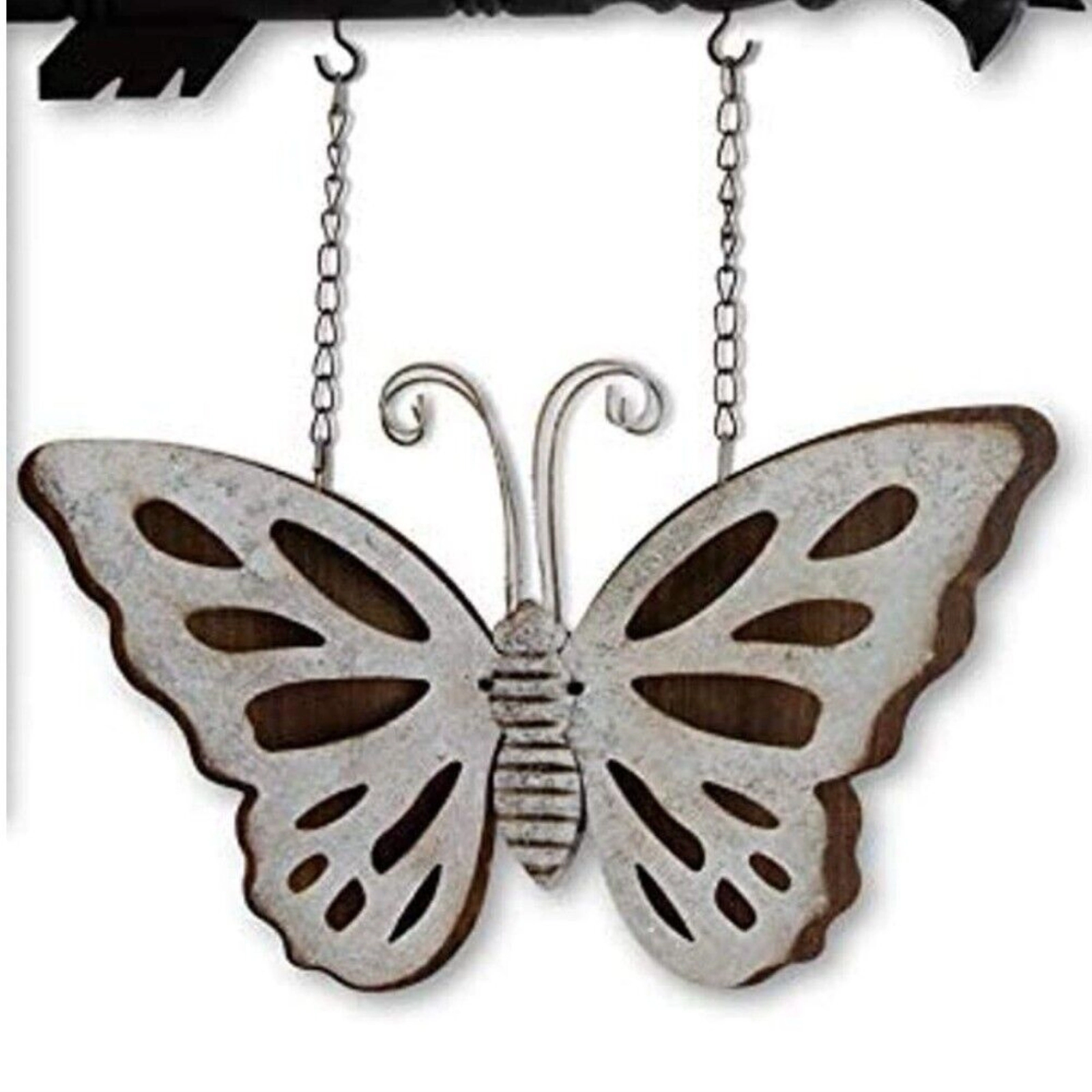 K&K Interiors Metal and Wood Double Sided Butterfly Arrow Replacement Sign 15 inch - Arrow Sold Separately
