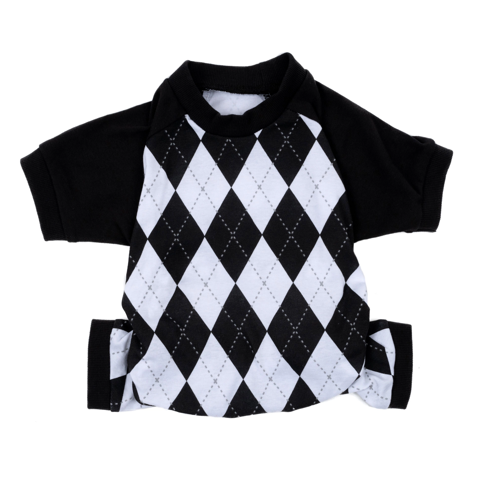 Leveret Dog Cotton Argyle Holiday Pajamas
