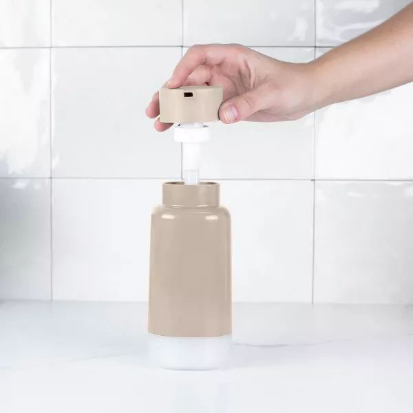 OU 17oz Dish Soap Dispenser, Kitchen & Bathroom Hand Pump Compatible with Gel Soaps
