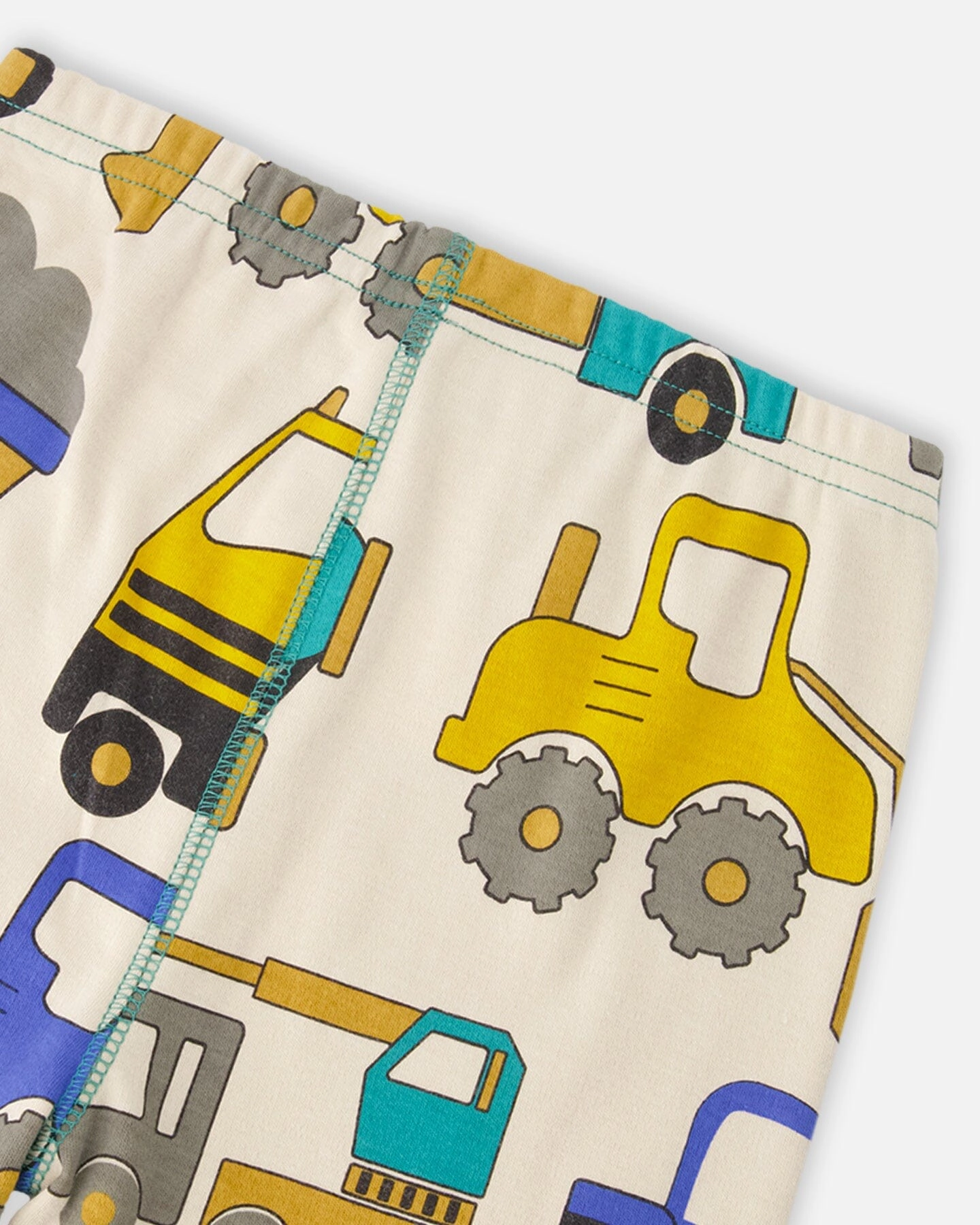 Deux par Boys Organic Cotton Truck Print Top and Pants Two-Piece Pyjama Set