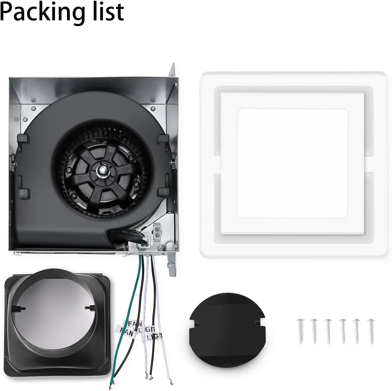 Envelor 110 CFM Ceiling Bathroom Exhaust Fan with Light in White