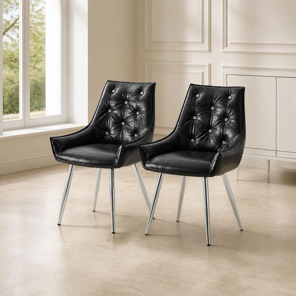 GOODSILO Upholstered PU Leather Dining Seating Chair