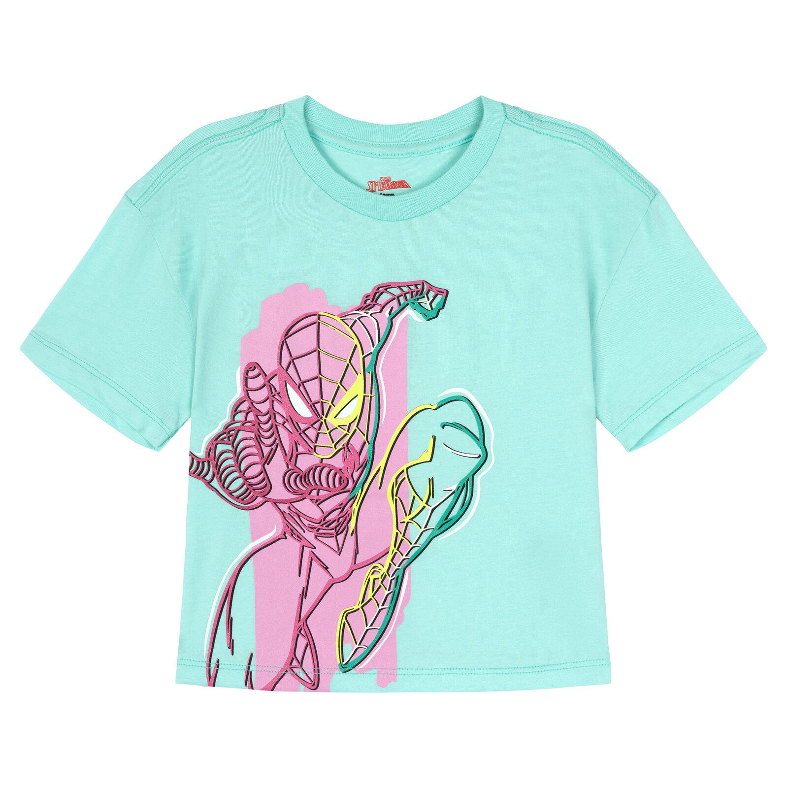 Marvel Girls' 2-Piece Tee and Bike Shorts Set