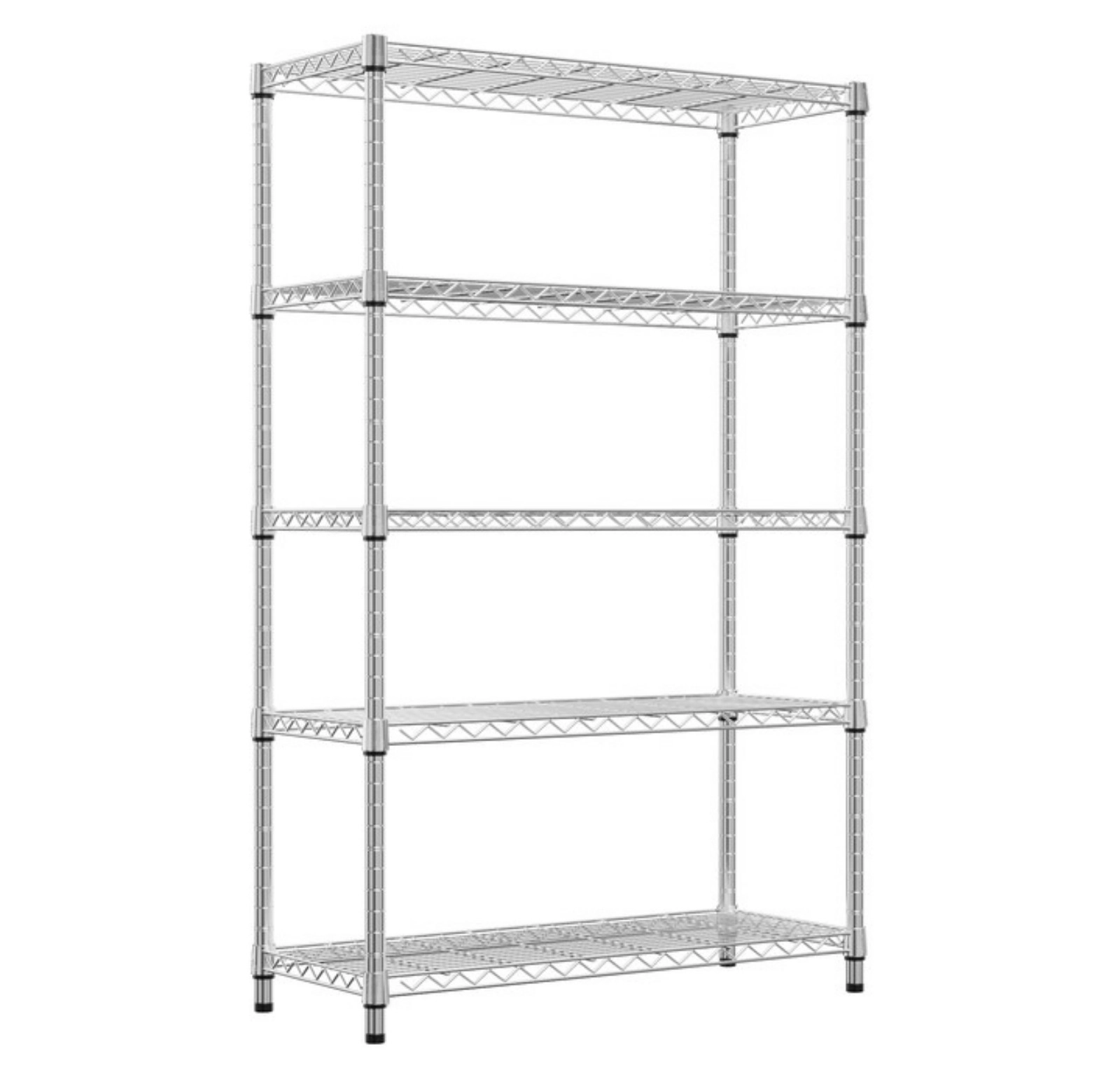 Flynama 5 Tier Steel Wire Shelving 1750 LBS 72.4 in H x 47.2 in W x 17.7 in D for Garage