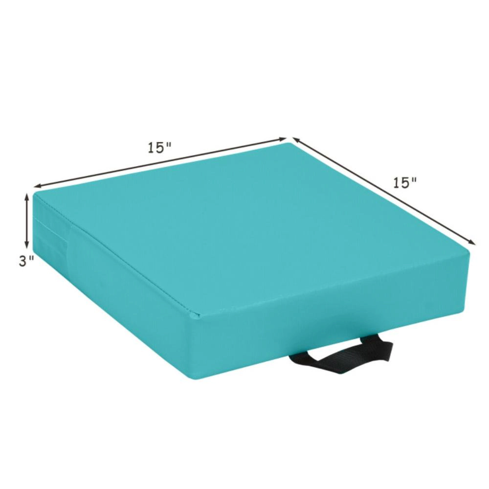 Hivvago 6 Pieces 15 Inches Square Toddler Floor Cushions Flexible Soft Foam Seating with Handles