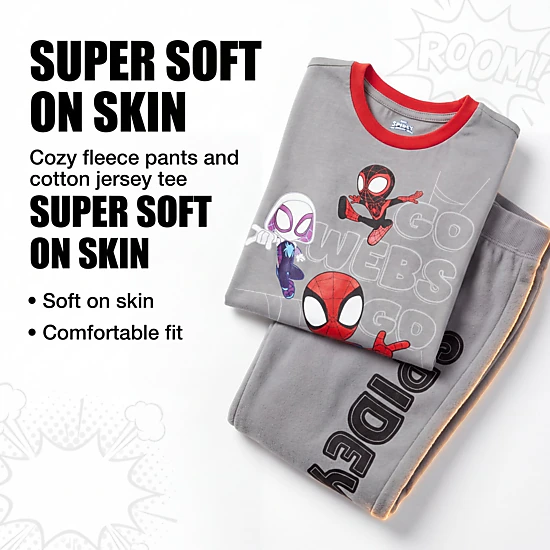 Marvel Spidey and His Amazing Friends Boys' 2-Piece T-Shirt and Fleece Pants Set