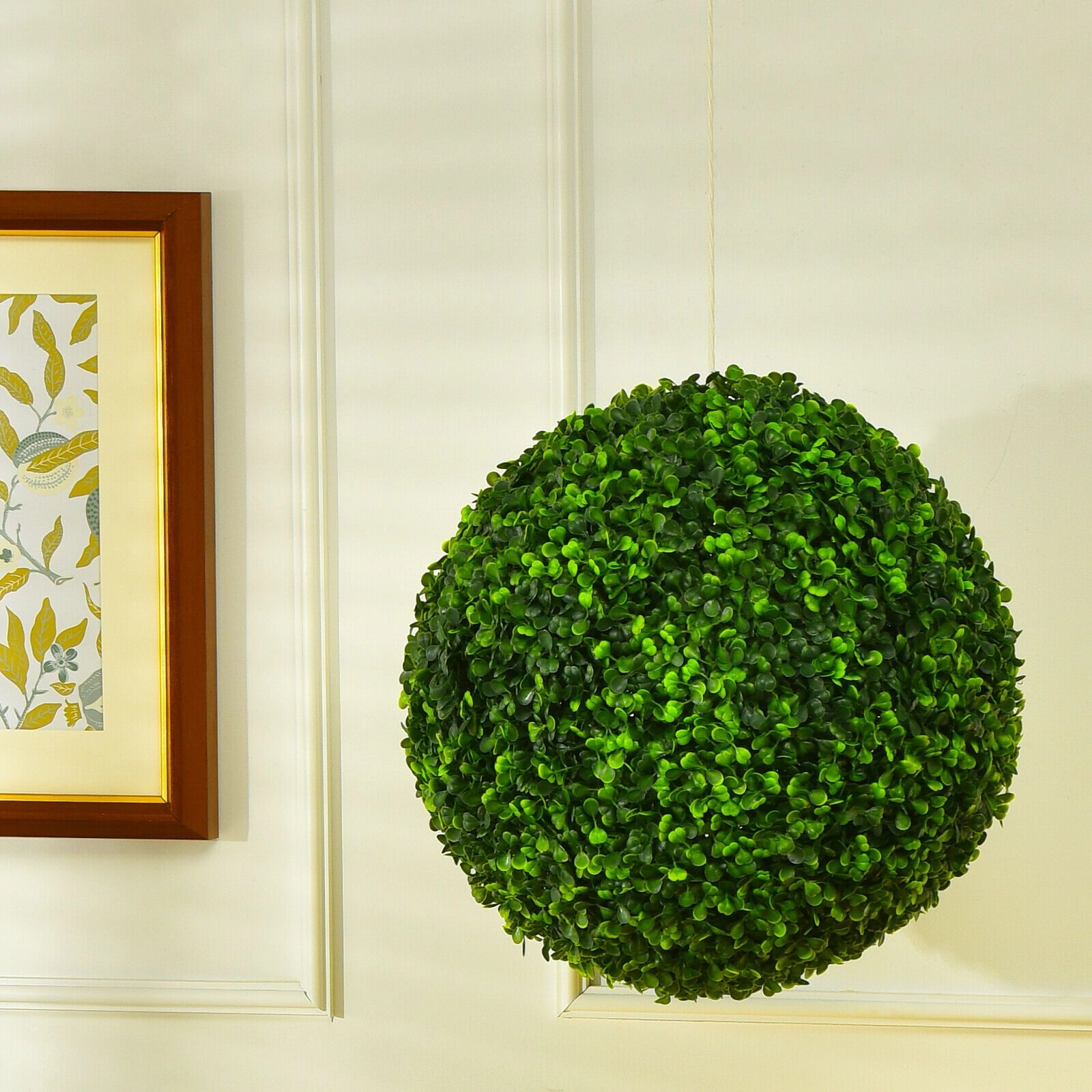 SlickBlue Artificial Boxwood Topiary Ball with UV Resistant PE Leaves