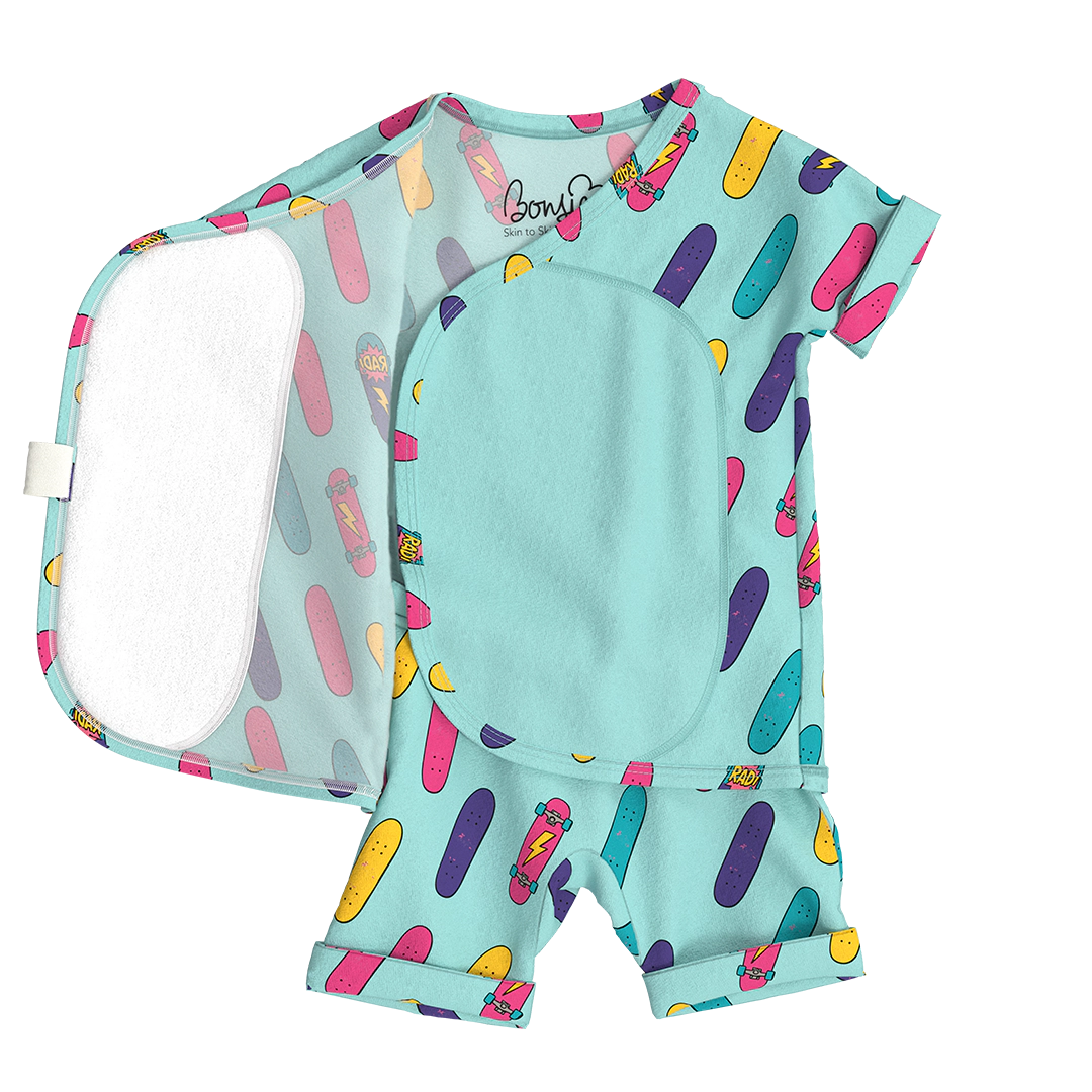 Bonsie Skin to Romper - Tiny Tricks Blue