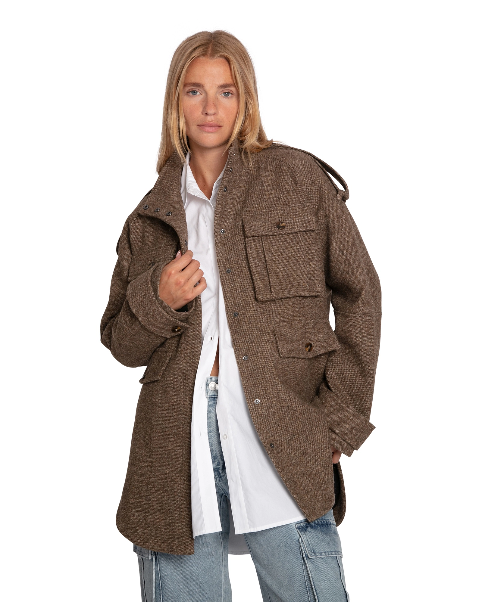 Belle & Bloom Womens All My Love Wool Overshirt