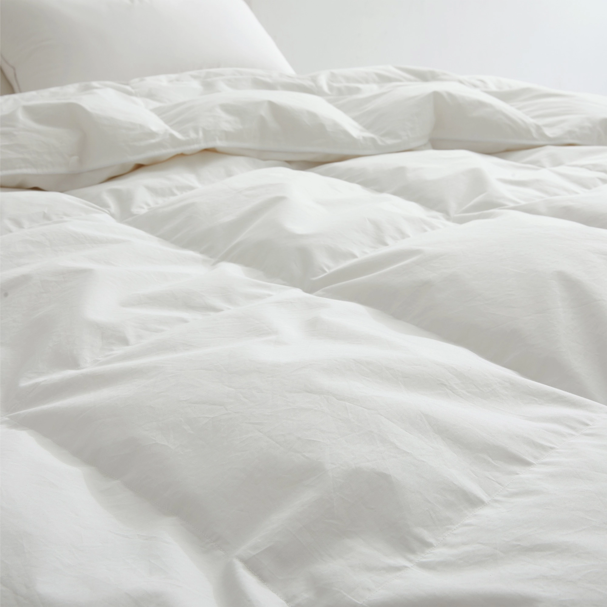Unikome 800 Fill Power Down Comforter Insert, 100% Organic Cotton Cover Luxury Duvet Bedding