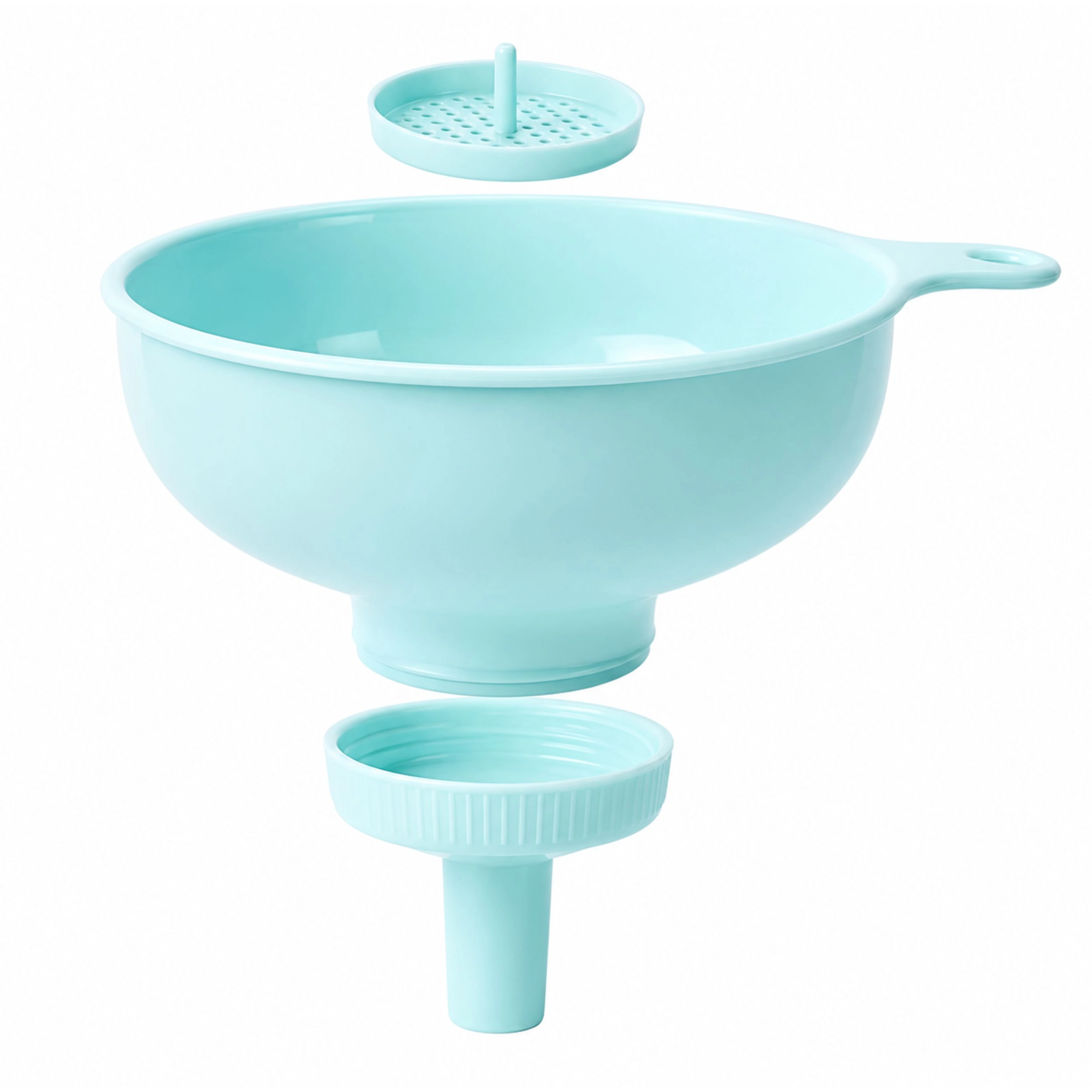 Home Collection 3-in-1 Wide Mouth Kitchen Funnel with Strainer for Mason Jars & Canning