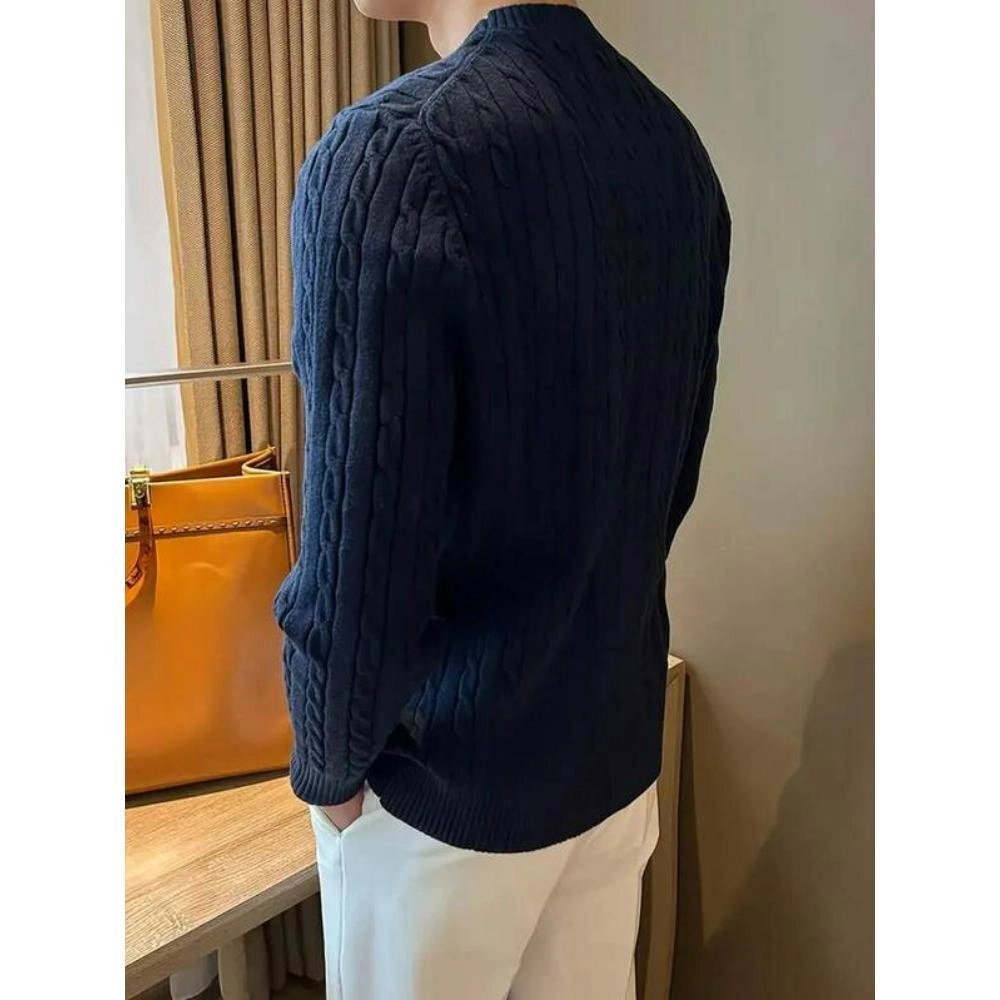 Ravishing Formax Mens Twisted Floral Crew Neck Sweater