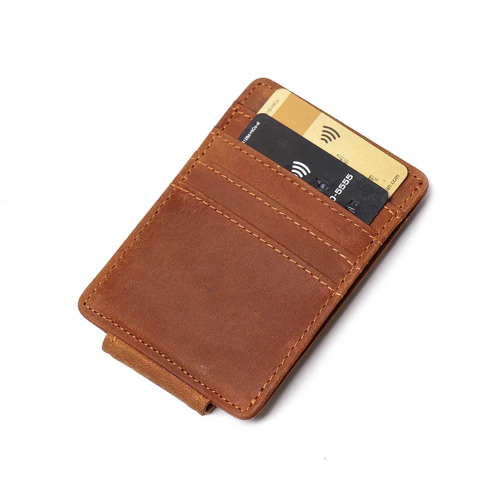 Steel Horse Leather Unisex The Walden | Handmade Front Pocket Wallet with Money Clip