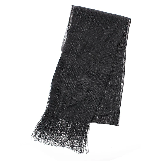 CTM Women's Shimmering Fringe Evening Shawl Scarf