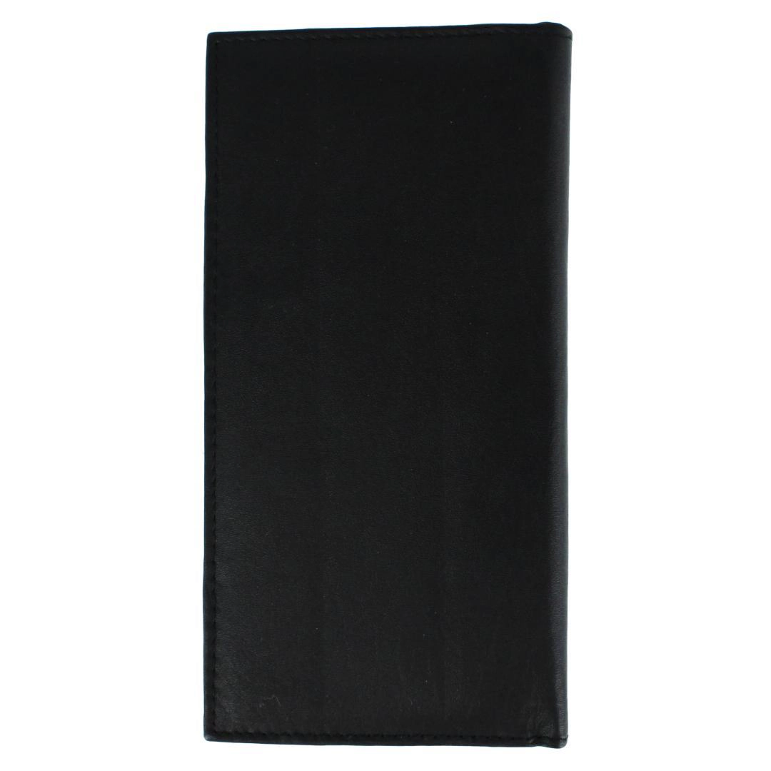 CTM Classic Leather Checkbook Cover with Stitched Cross
