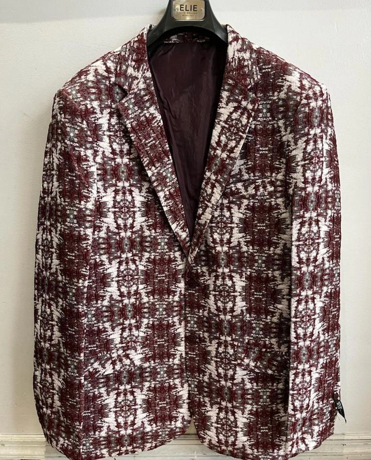 Elie Balleh Men's Slim Fit Sports Coat Jacket