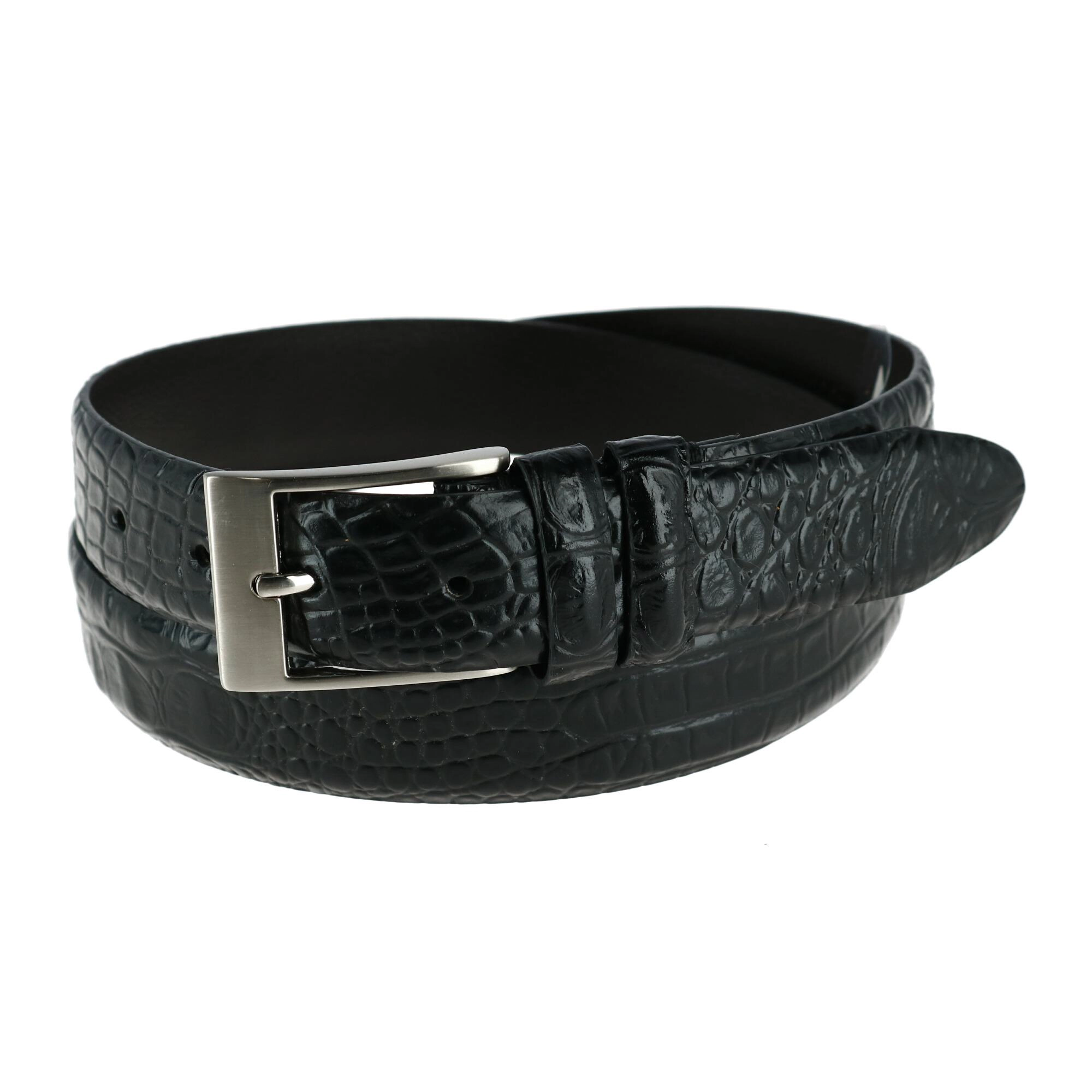 Toneka Men's Big and Tall Hornback Croc Print Belt