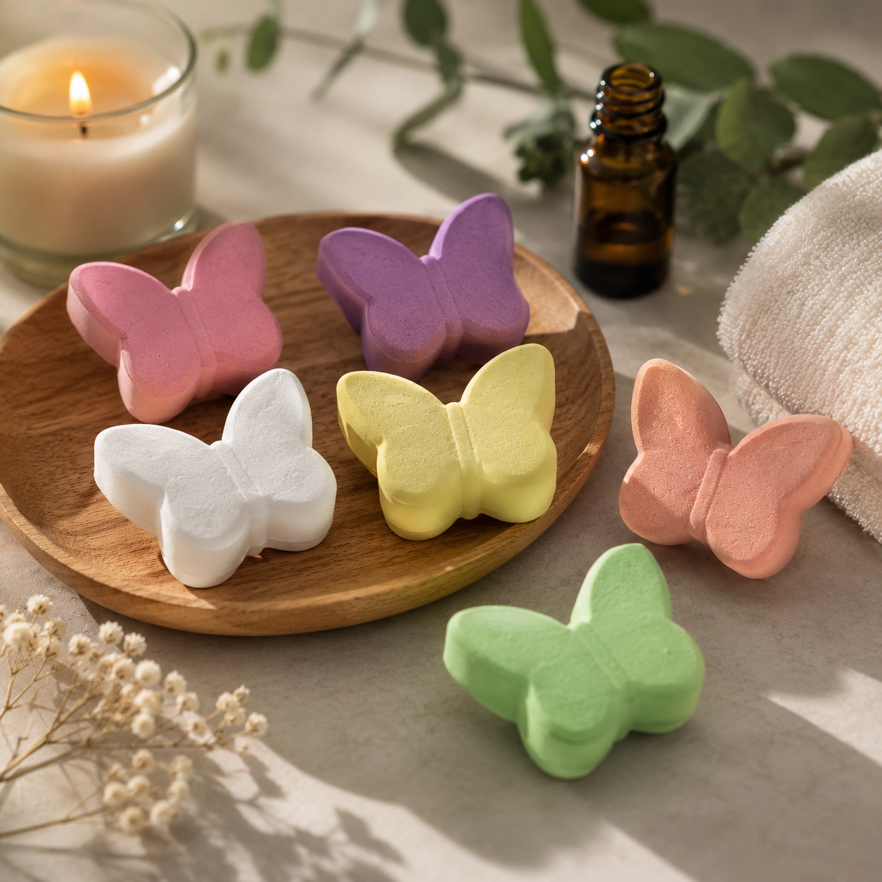Pursonic Women's Aromatherapy Bath Bomb Collection: Essential Oil Butterfly & Handmade Natural Bath Bombs Gift Set