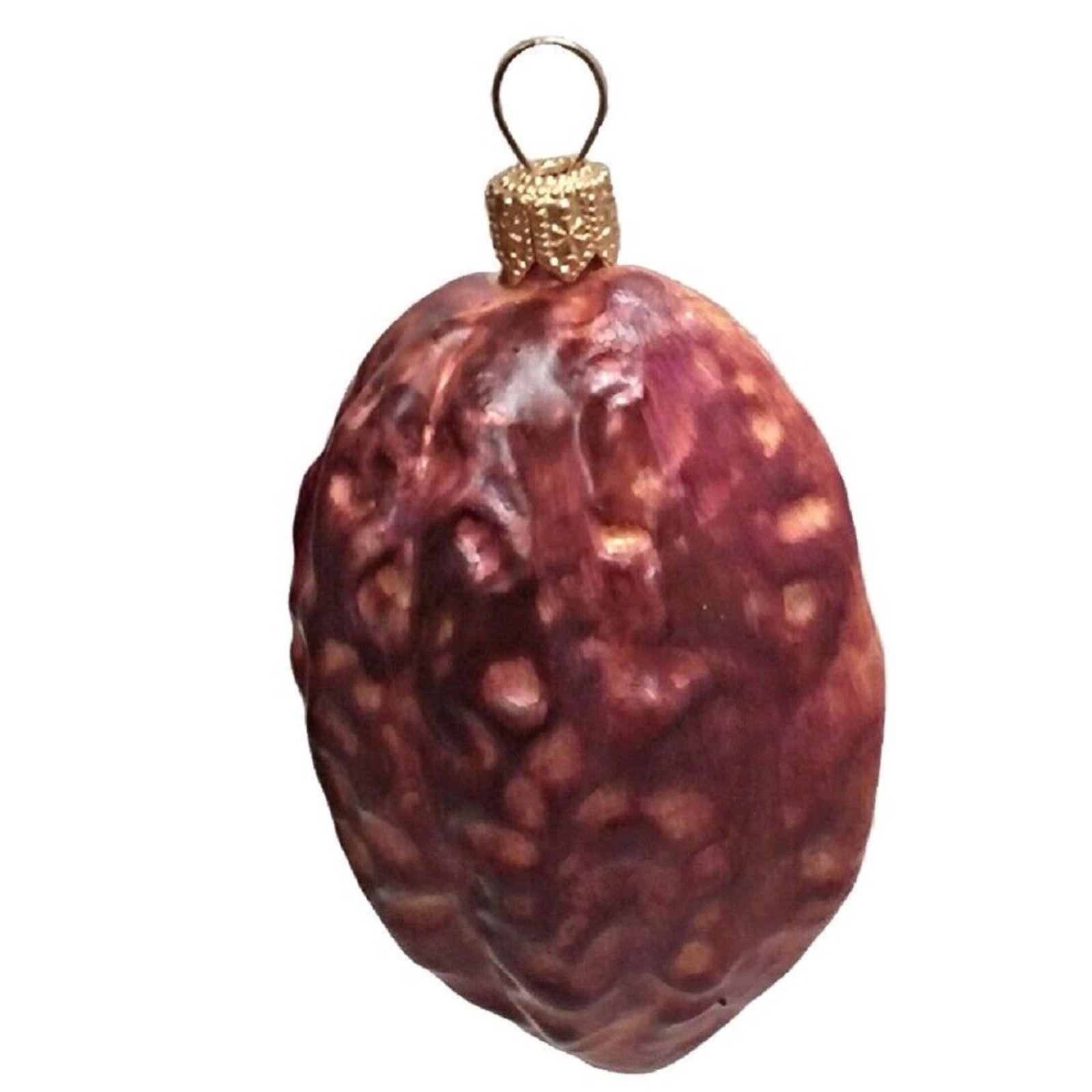 Pinnacle Peak Trading Company Cocoa Beans Polish Blown Glass Christmas Ornament Set of 2 Holiday Decorations