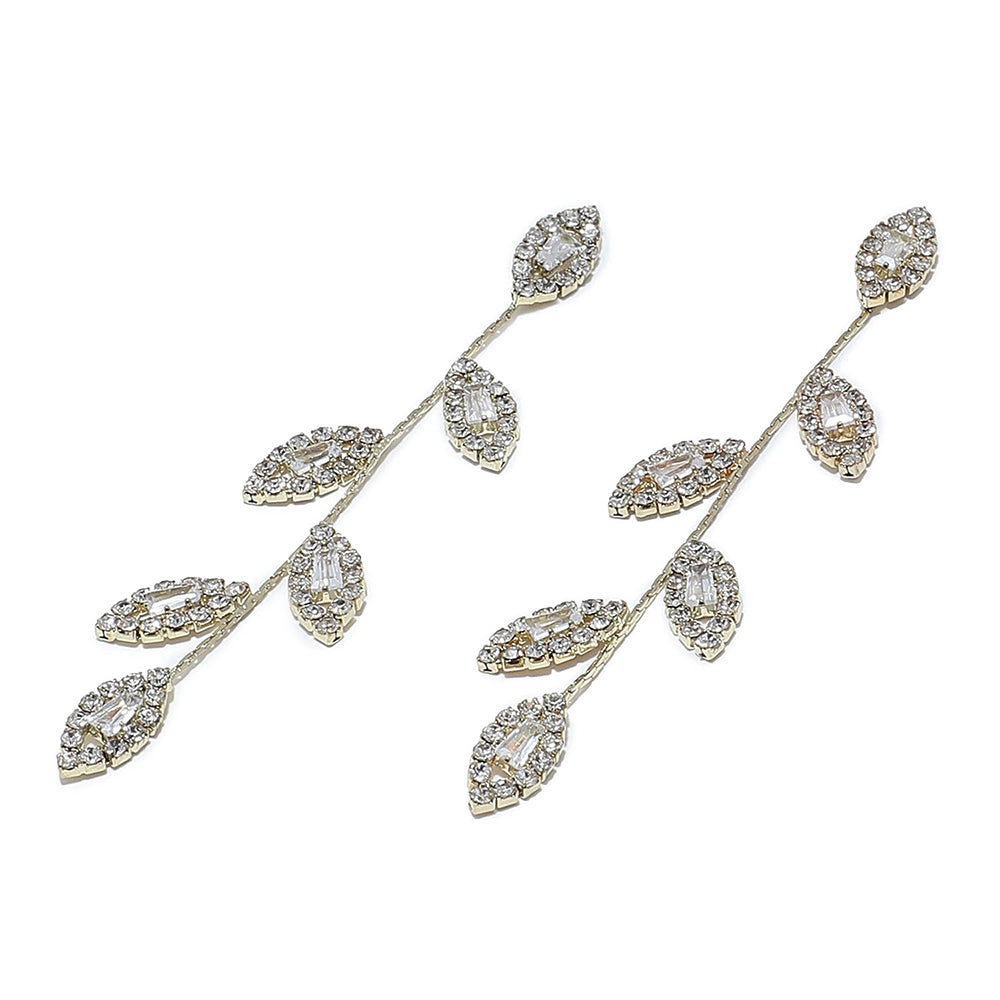 SOHI Women's Gold Plated Contemporary Drop Earring with Pearls