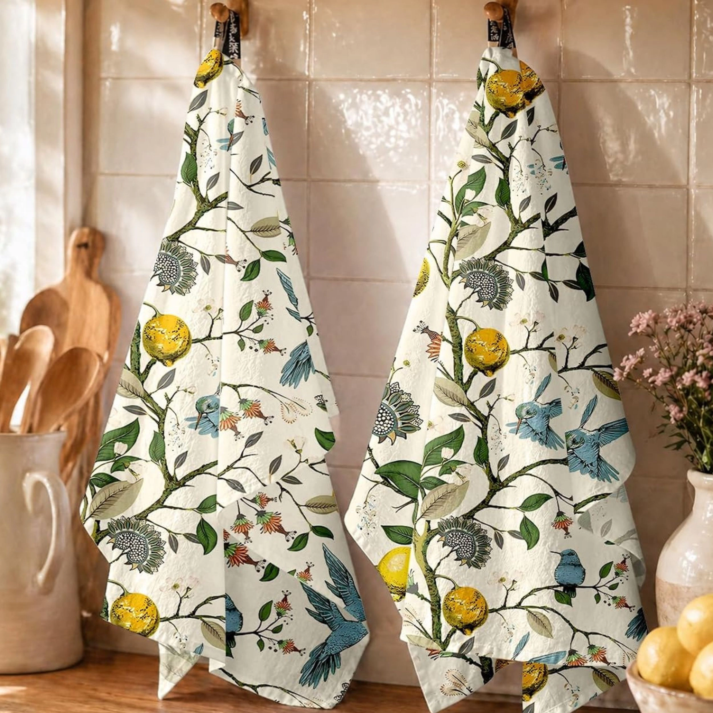 Stock Preferred Pack of 2 18x26 Inch Cotton Flour Sack Kitchen Towels 150 GSM