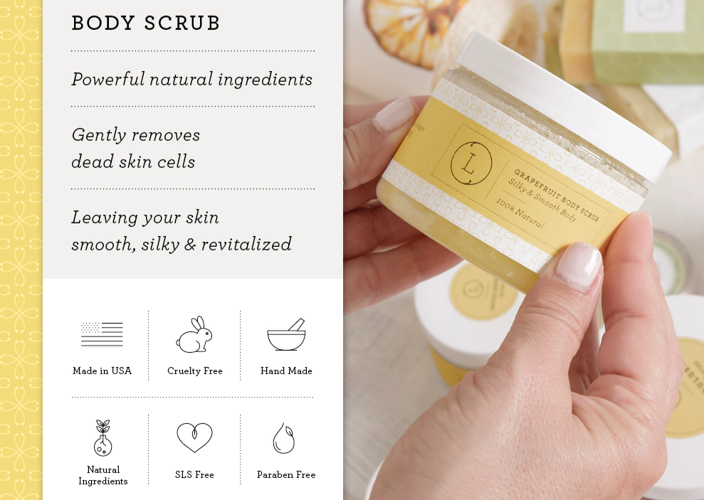 Moisturizing set - Grapefruit Body Oil and Body Scrub