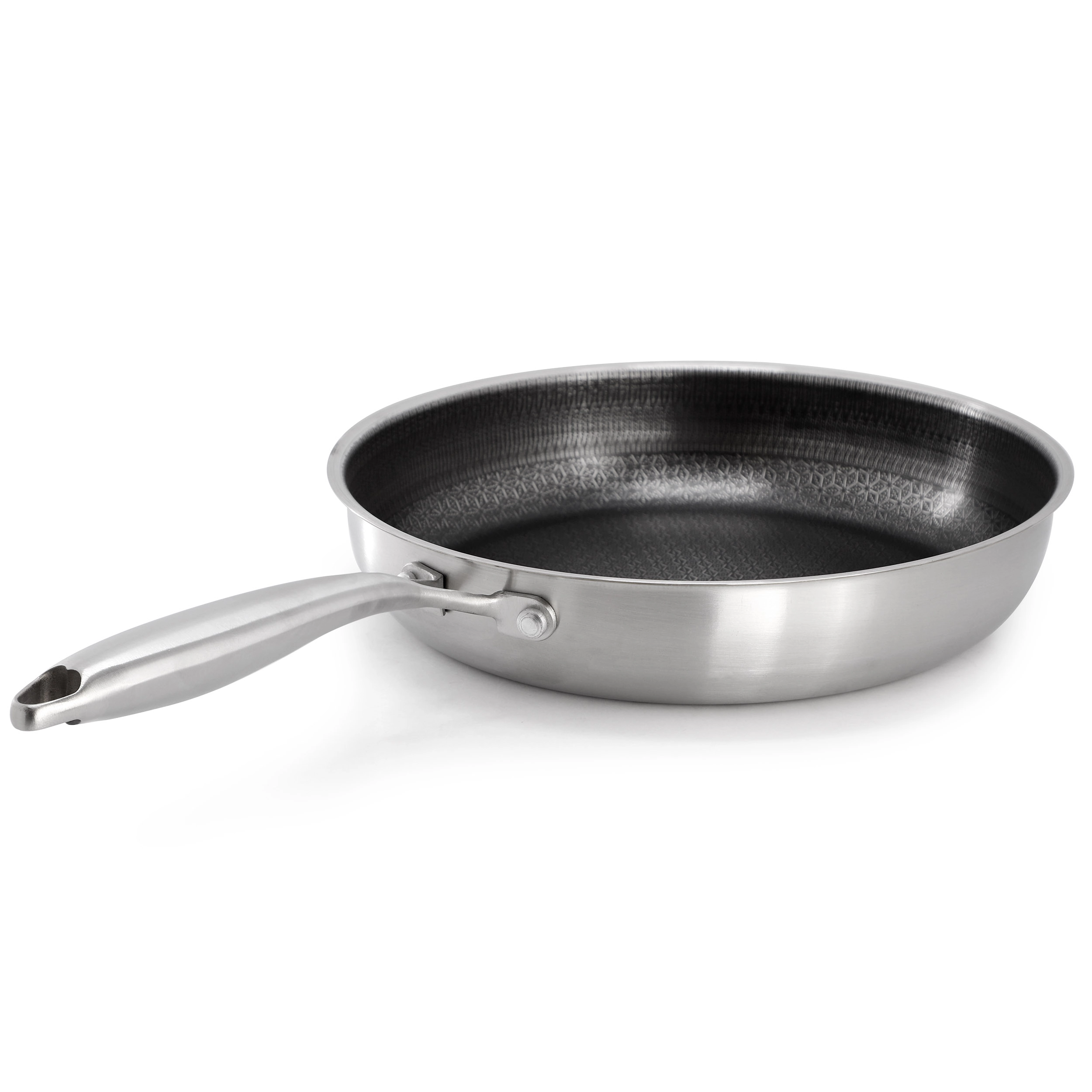 Gibson Home Elsenborn 11in Embossed Interior Stainless Steel Frying Pan