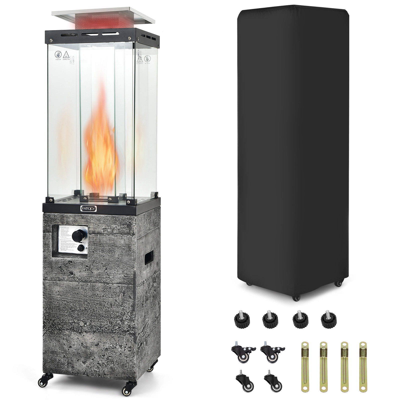 LJG 41 000 BTU Propane Patio Heater with Metal Hood