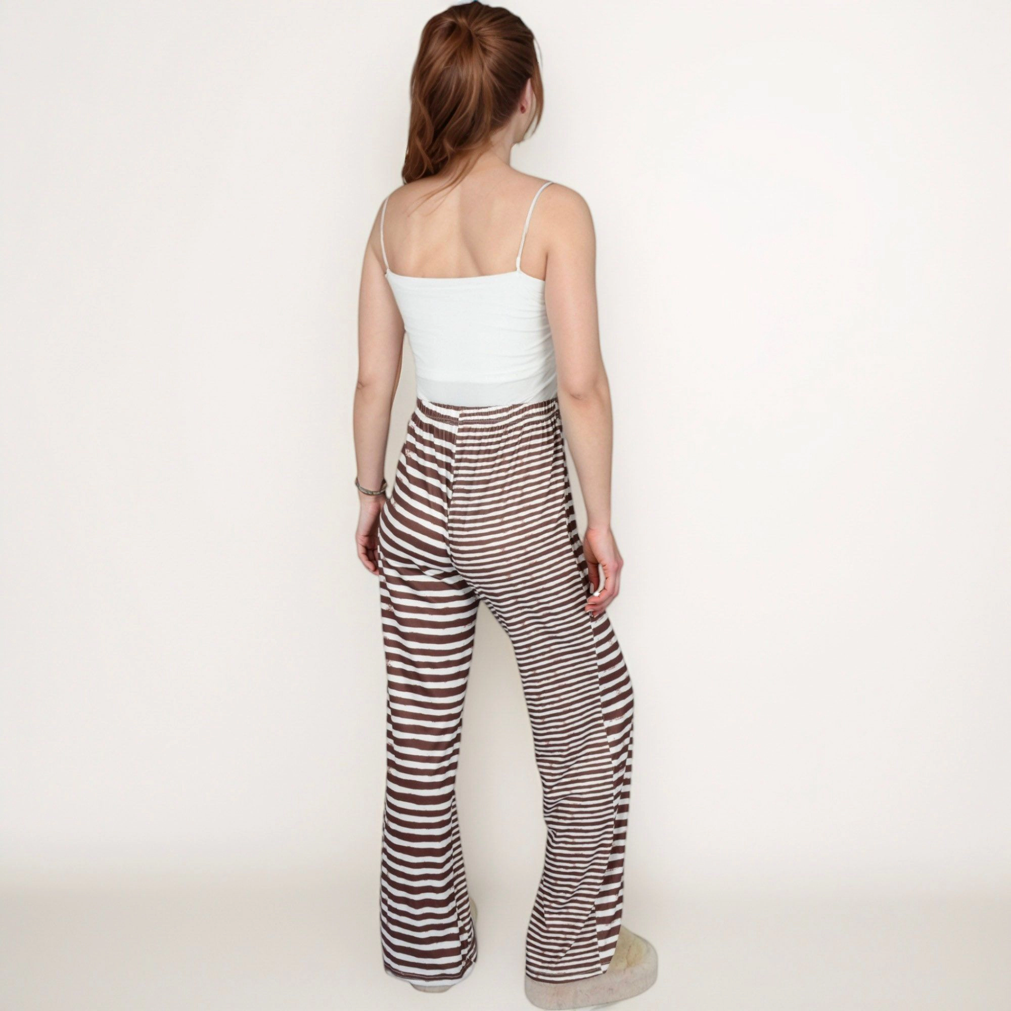 Anna-Kaci Women's Striped Drawstring Lounge Pants with Wide Leg and Stretch Fabric