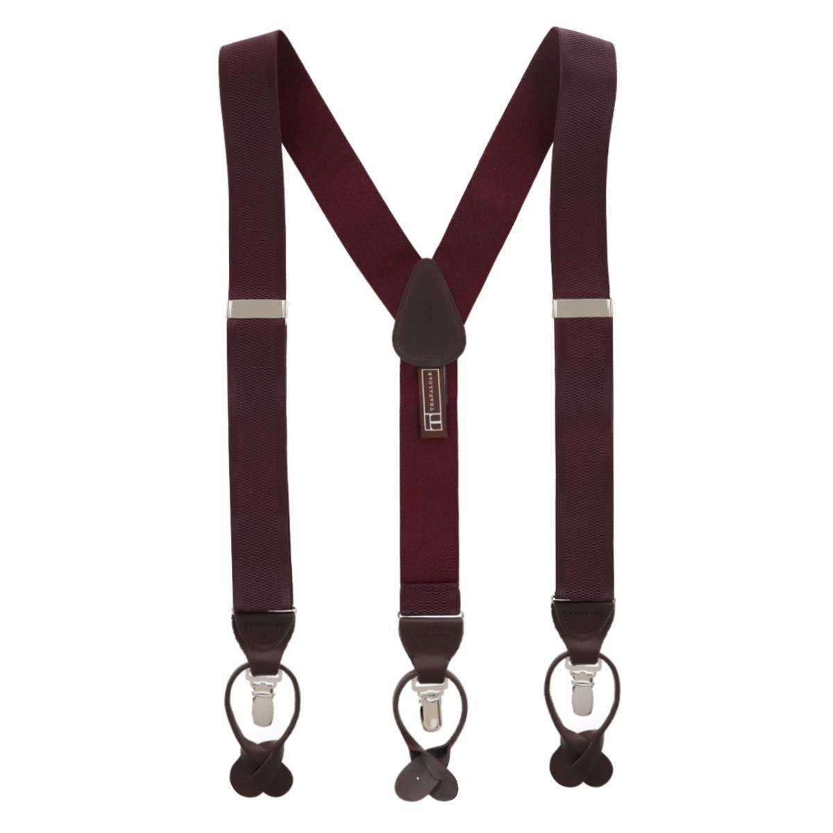 Trafalgar Men's Classic Solid Color Convertible Suspenders