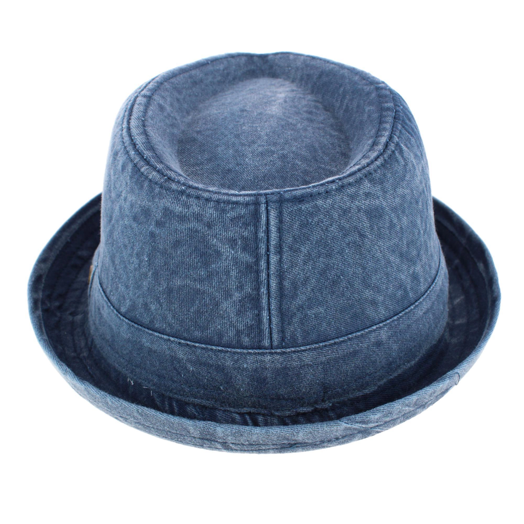 Epoch Hats Company Men's Washed Denim Cotton Fedora Hat