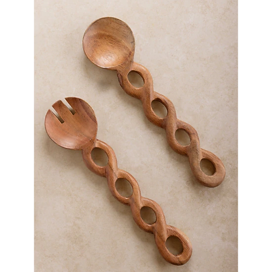 GAURI KOHLI Valencia Salad Servers, Color: Brown - JCPenney