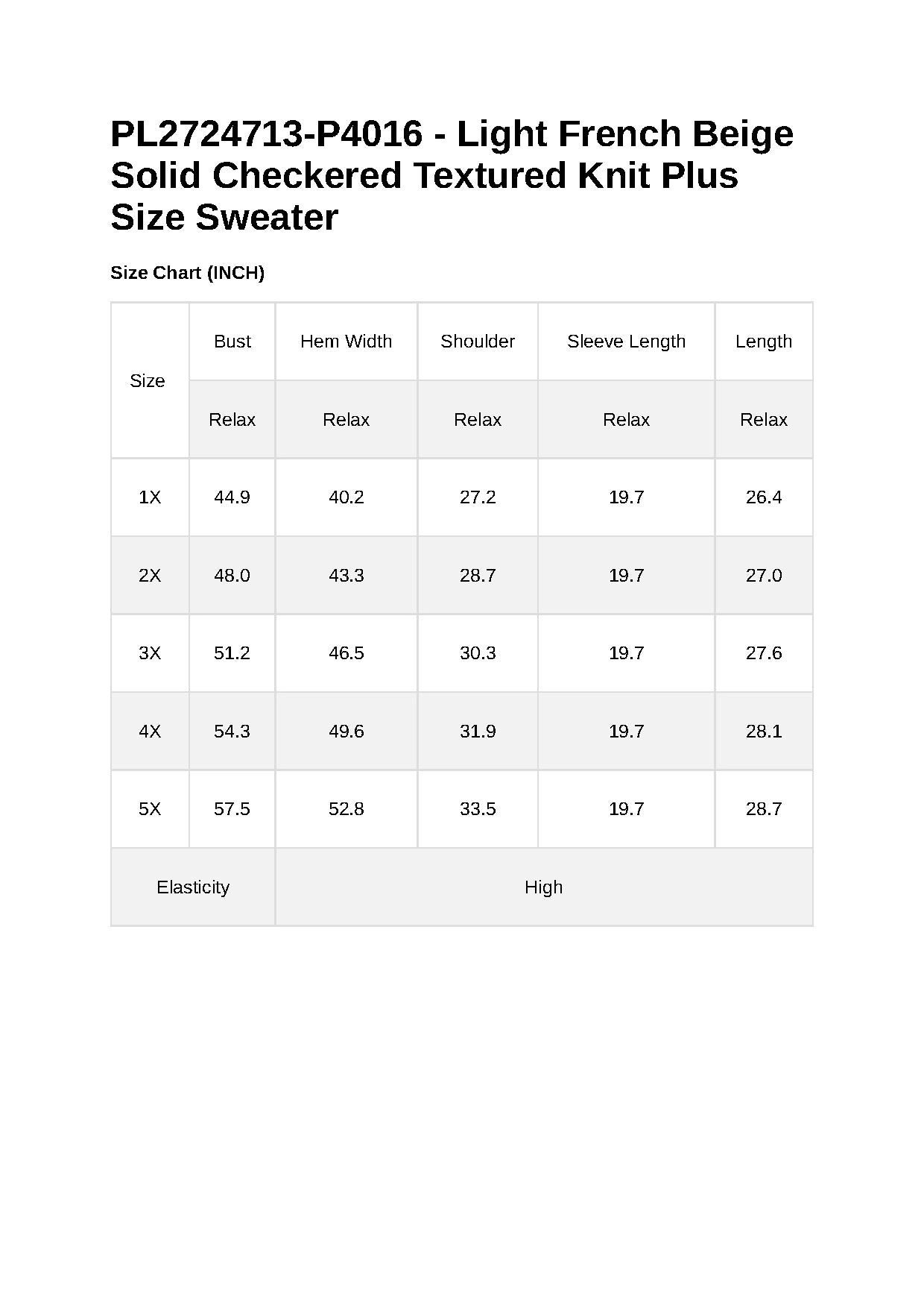 Sol Living Womens Solid Checkered Textured Knit Plus Sweater