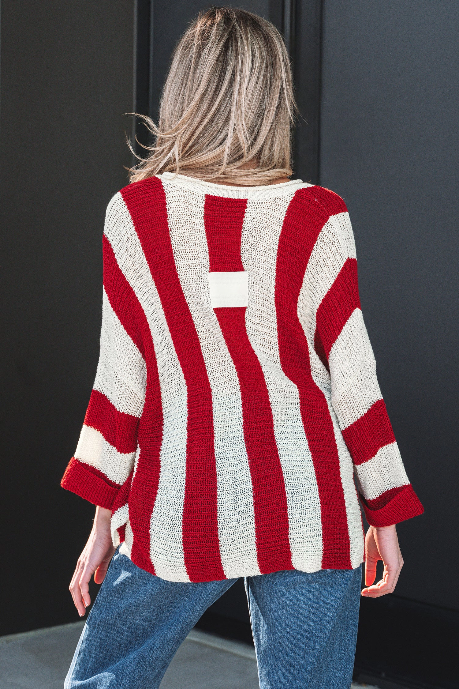 Threaded Pear Anika Colorblock Bracelet Sleeve Sweater