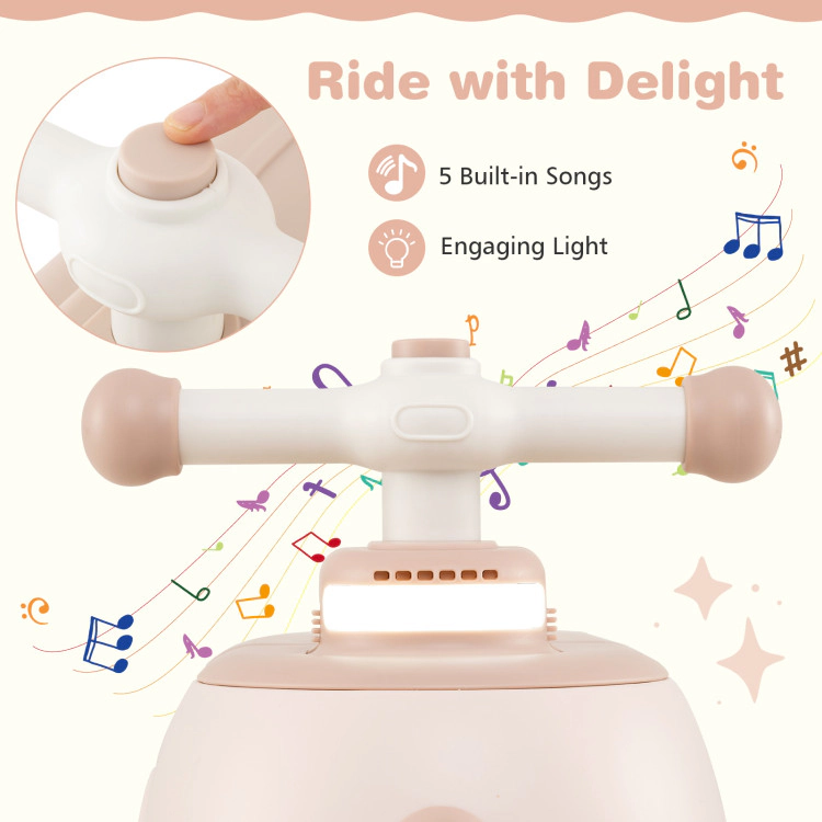 Hivvago Toddler Ride on Toy with Trailer and Light Music