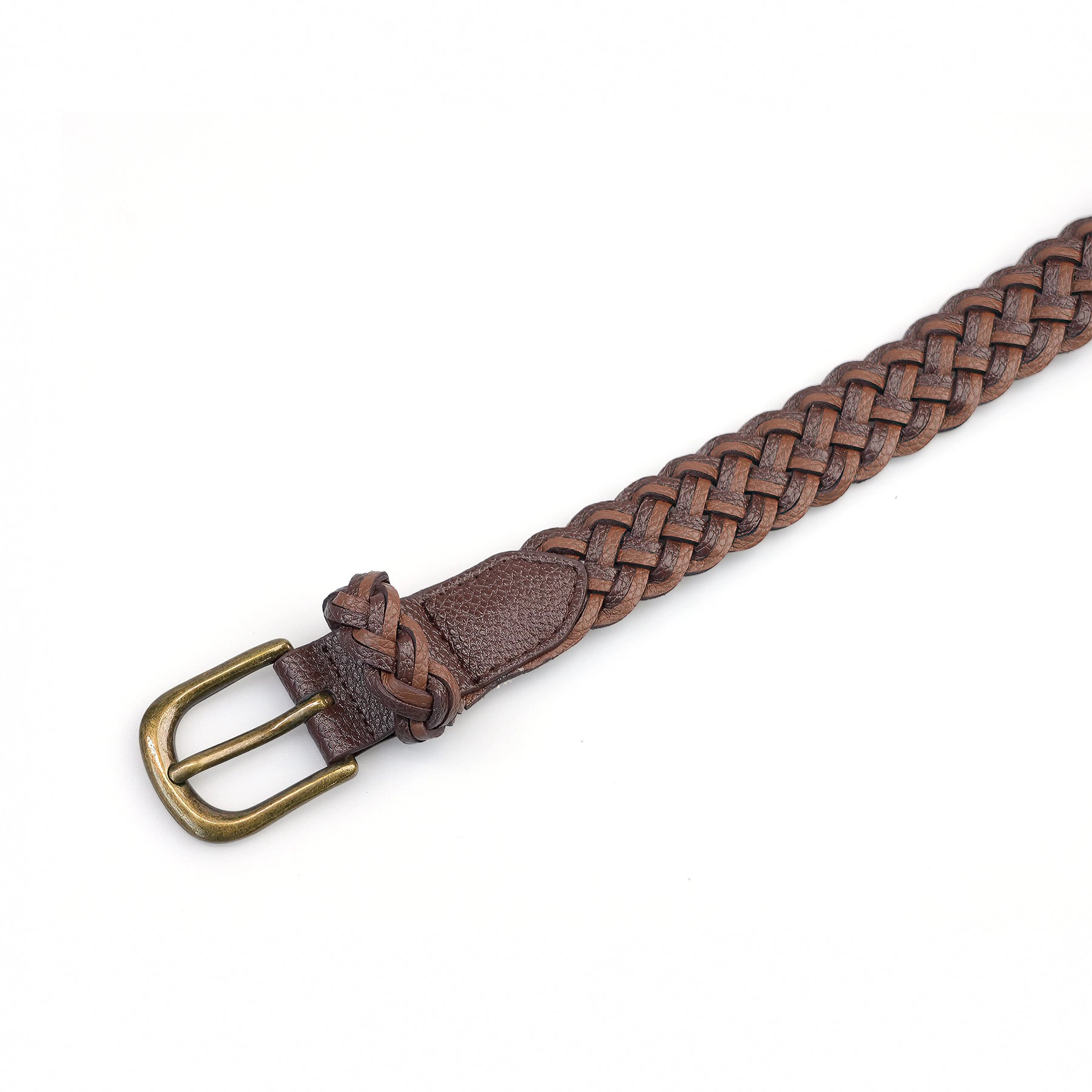 AGP PARIS Brown Round Buckle Women's Belt
