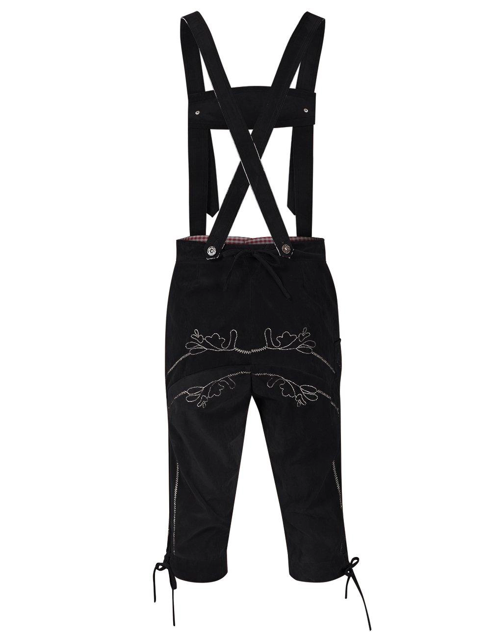 KOJOOIN Men Oktoberfest Lederhosen Bavarian Traditional Suspender Capri Pants German Beer Festival Overalls