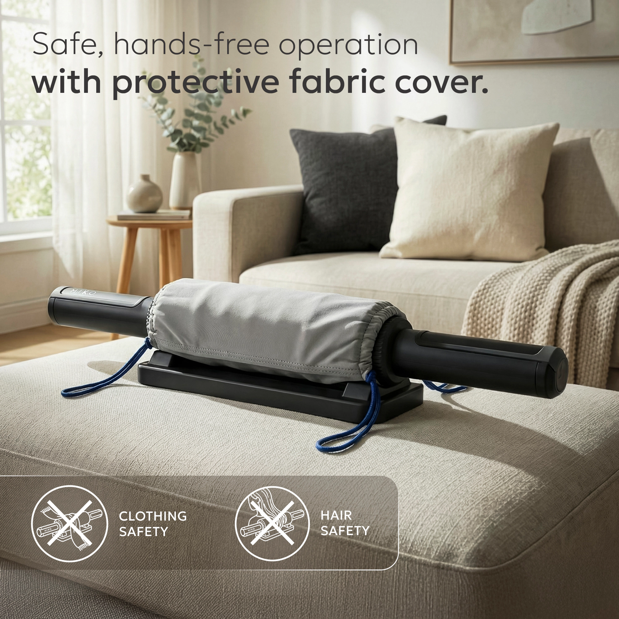 Miko Swift Hands-Free Rolling Percussive Massager for Muscle Recovery, Tension Relief, and Relaxation