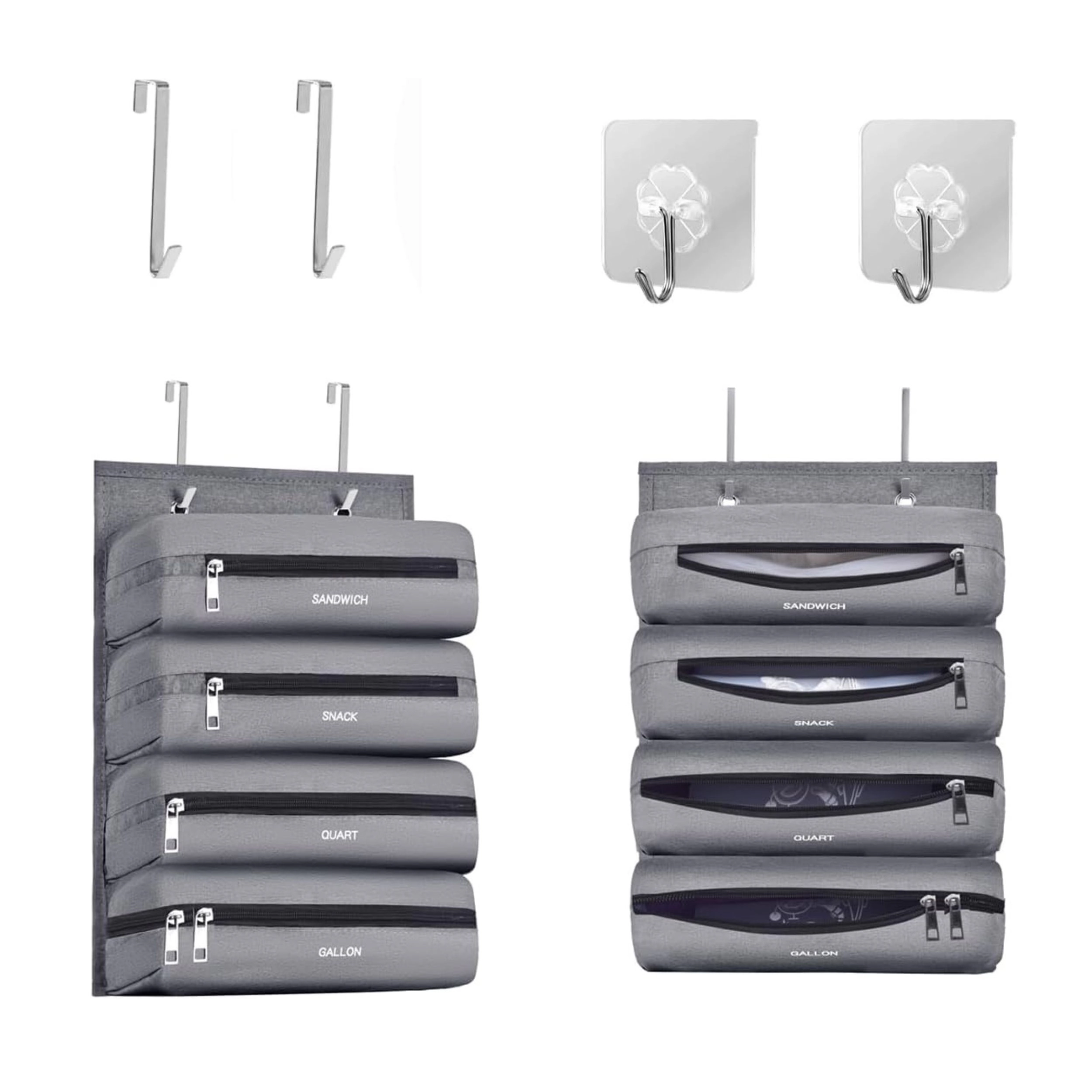 Stock Preferred Food Storage Zipper Bag Organizer for Gallon Quart Sandwich and Snack Bags