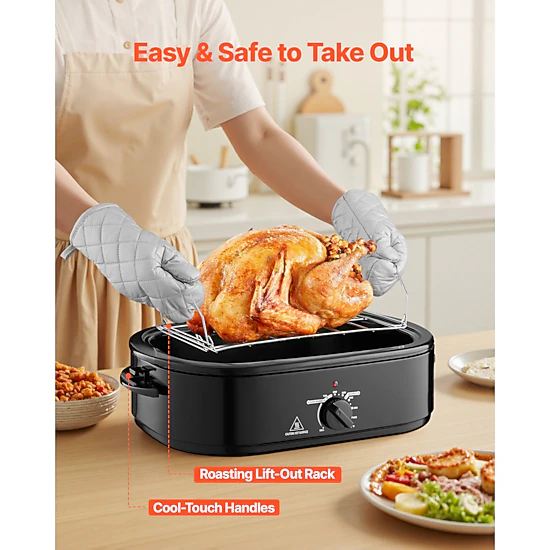 HONGGE Roaster Oven, Turkey Roaster Oven with Self-Basting Lid