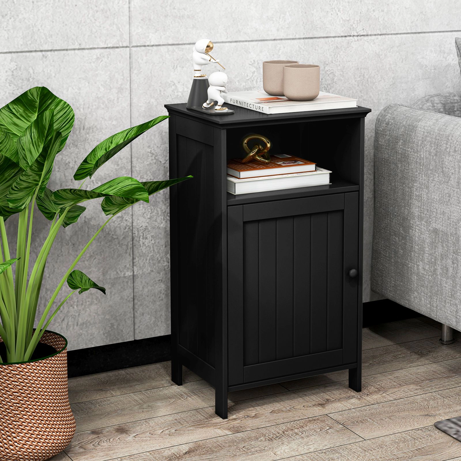 SlickBlue Compact Bathroom Organizer Cabinet for Home and Multiple Rooms