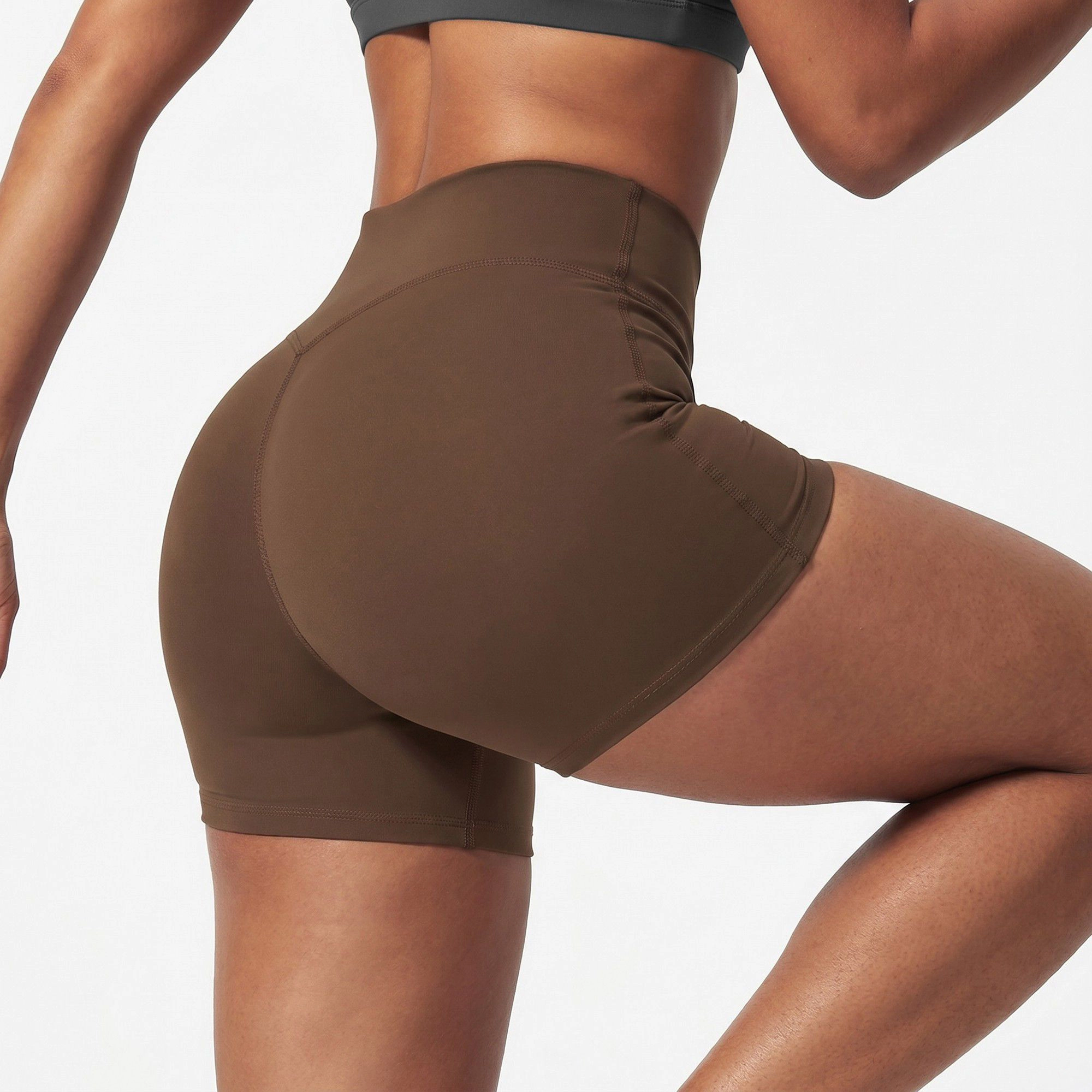 Anna-Kaci Women's High Waist Workout Biker Shorts Wide Waistband Yoga Training Active