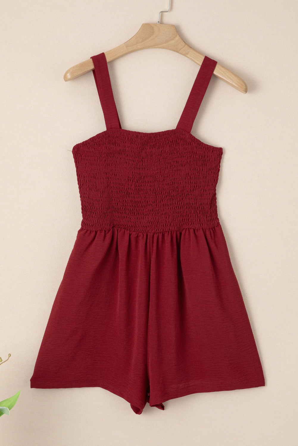 Threaded Pear Women's Marlowe Casual Smocked Sleeveless Romper