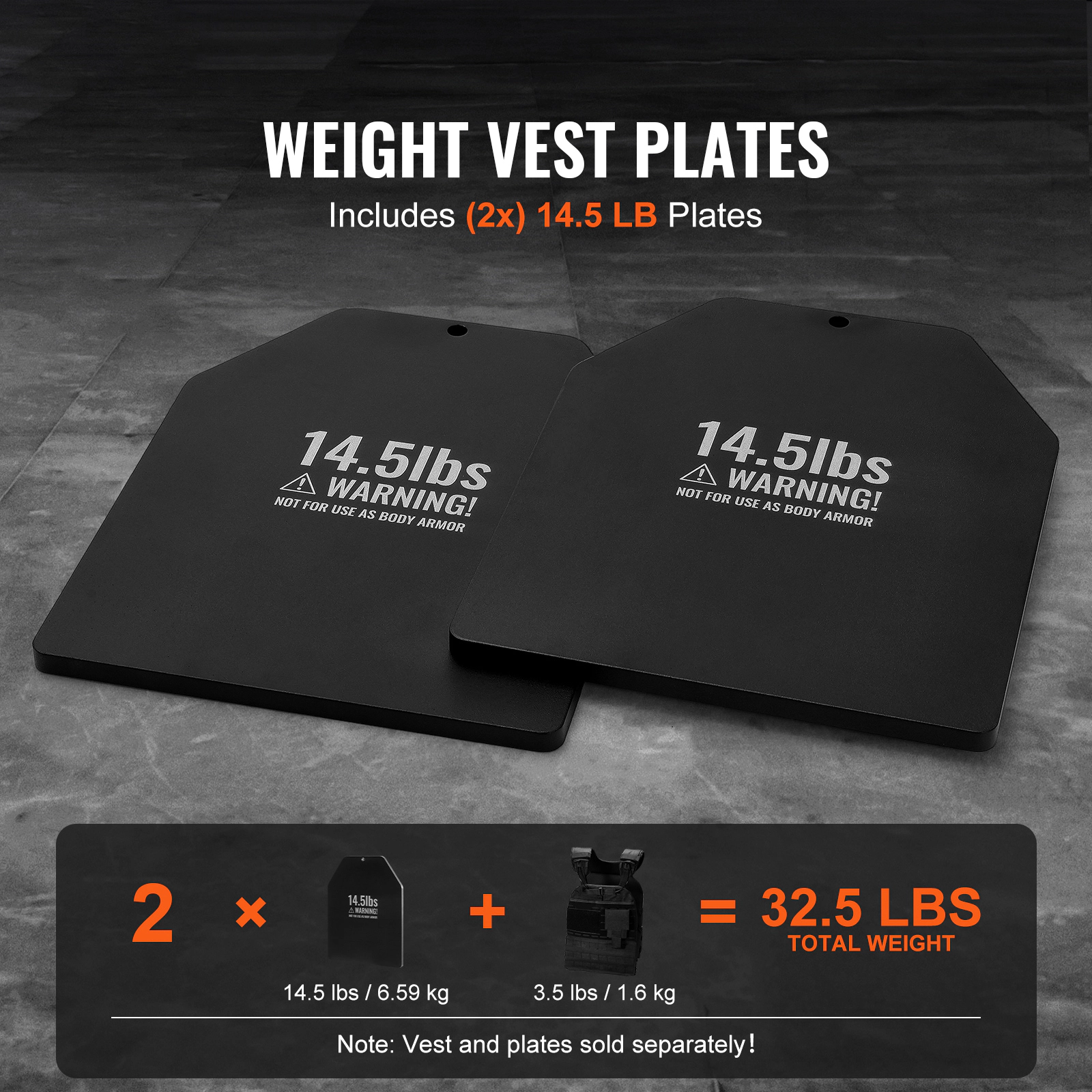 HONGGE Weight Vest plates Pairs Premium Steel Weighted Contoured Ergonomic Fit – WODs Additional for