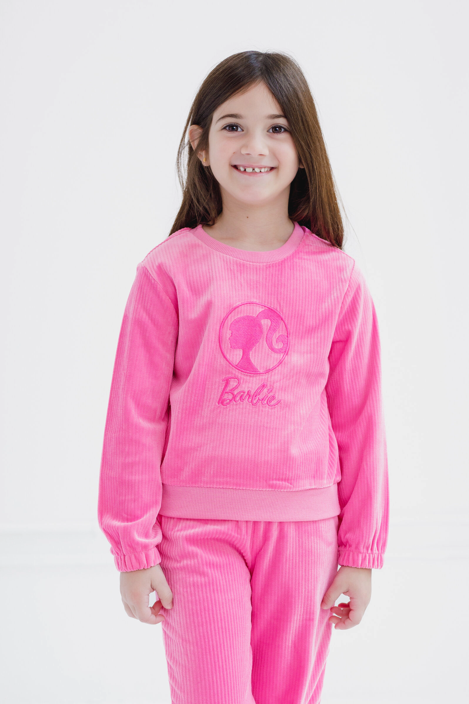 Barbie Girls' Velour 2-Piece Sweatshirt and Pants Set