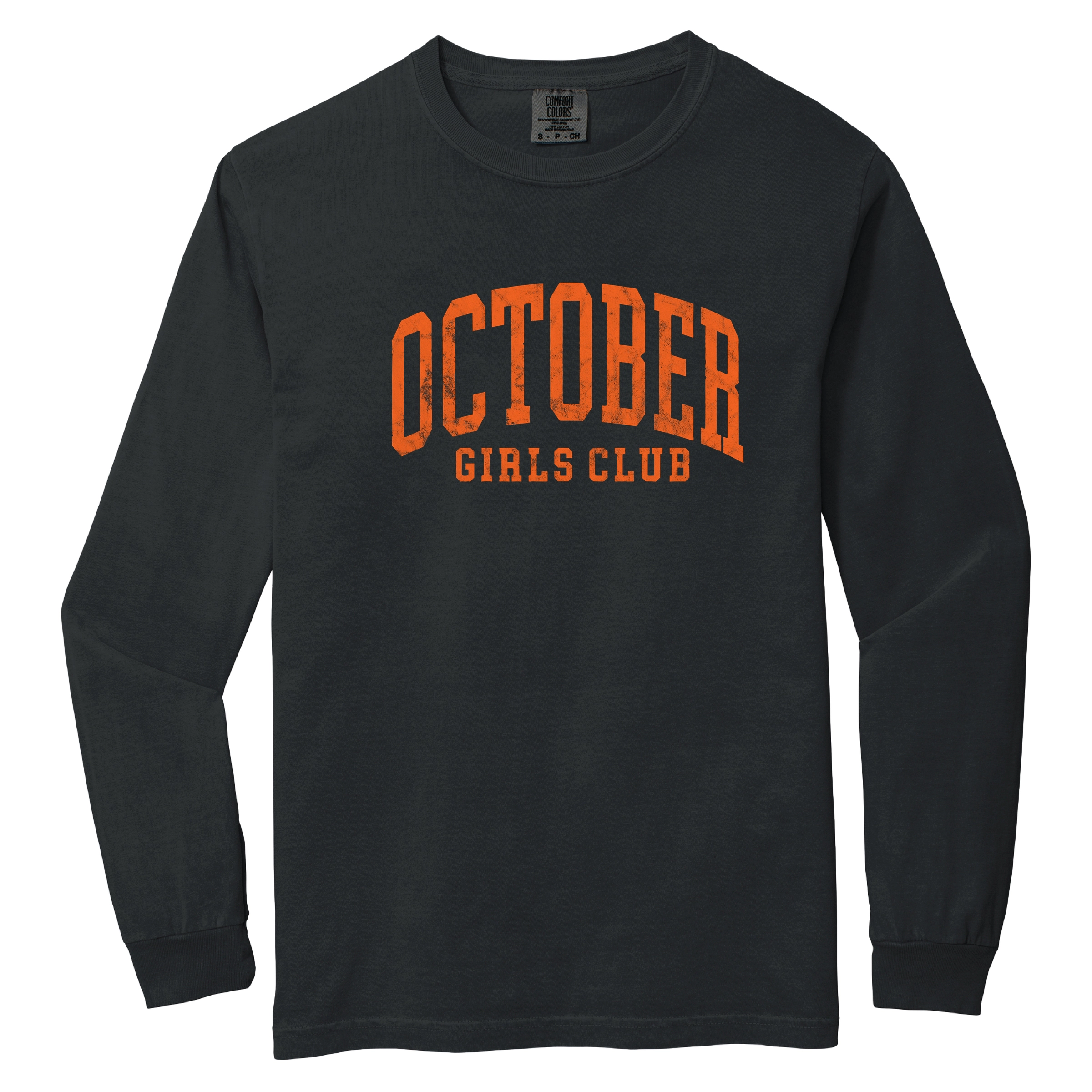 Simply Sage Market - Women's Garment Dyed Long Sleeve Graphic T-Shirt October Girls Club