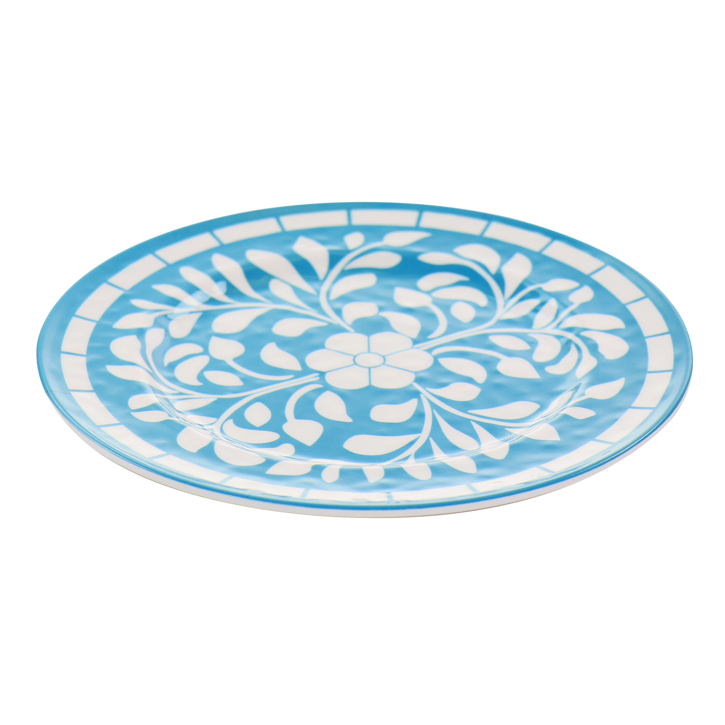 Elama Telly 12 Piece Melamine Dinnerware Set in Teal