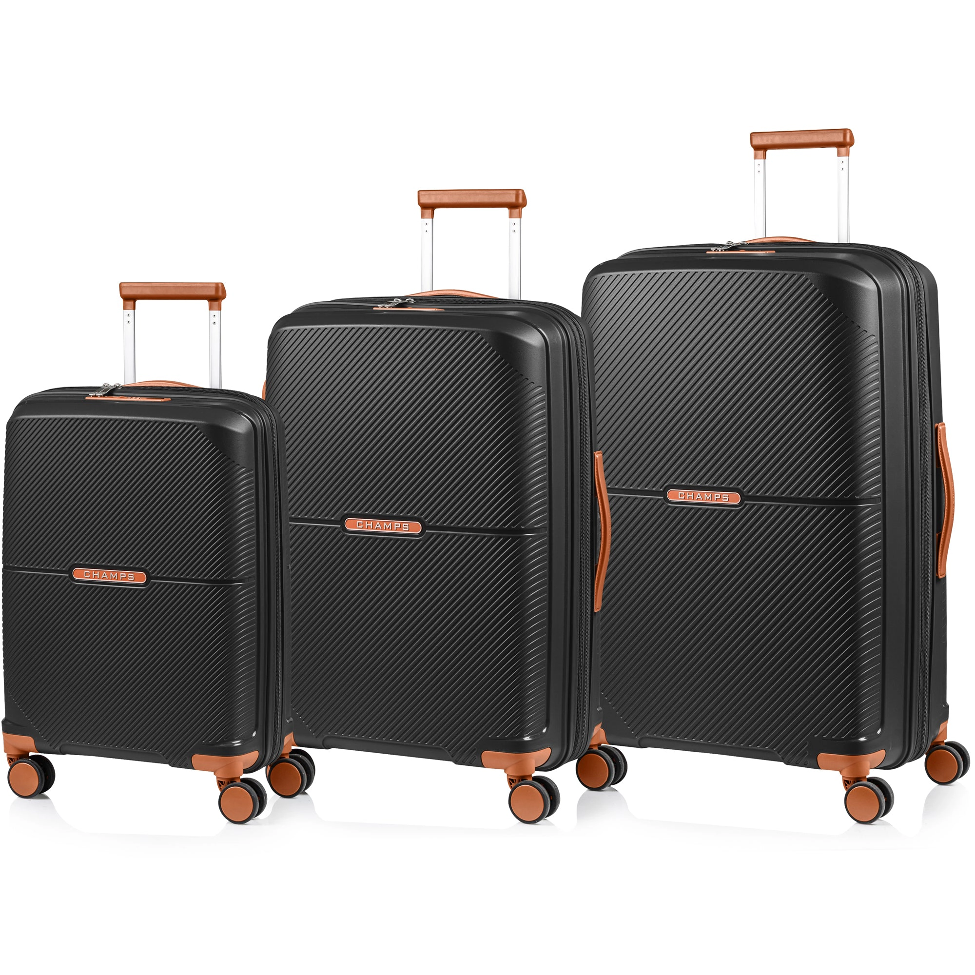 CHAMPS Vintage Aura Collection 3-piece Hardside Luggage Set